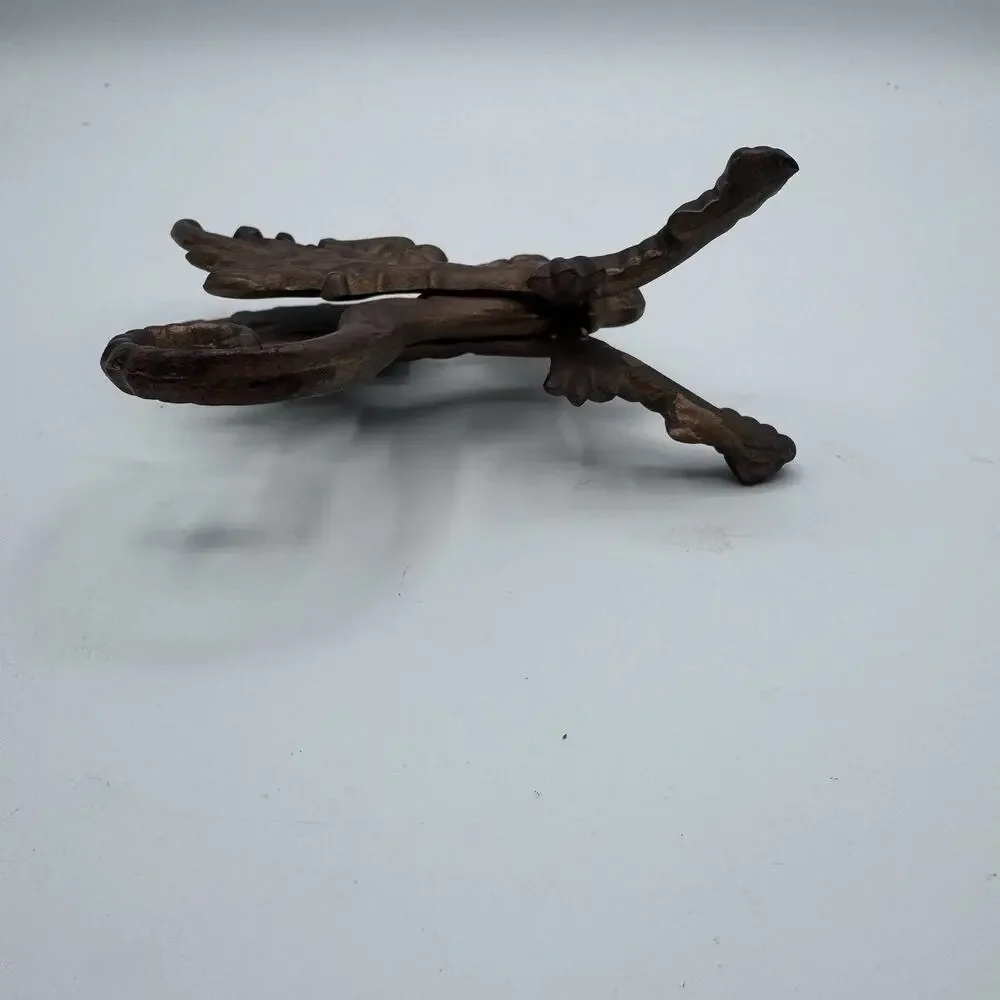 Vintage Cast Iron Winged Griffin Dragon Figurine 4.5” Heavy Gothic Decor 14 oz